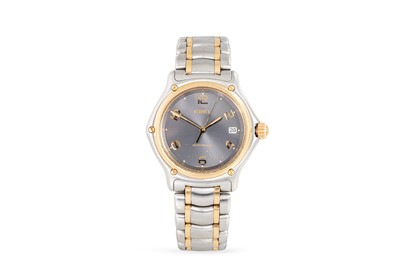Lot 455 - A GENT'S STAINLESS STEEL BI-METAL 'EBEL'...