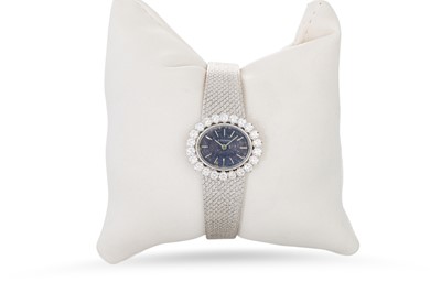 Lot 65 - A LADY'S 18CT WHITE GOLD ETERNA WRISTWATCH,...