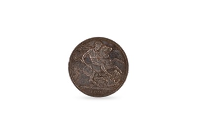 Lot 487 - AN 1897 SILVER VICTORIAN CROWN ENGLISH 5/-...