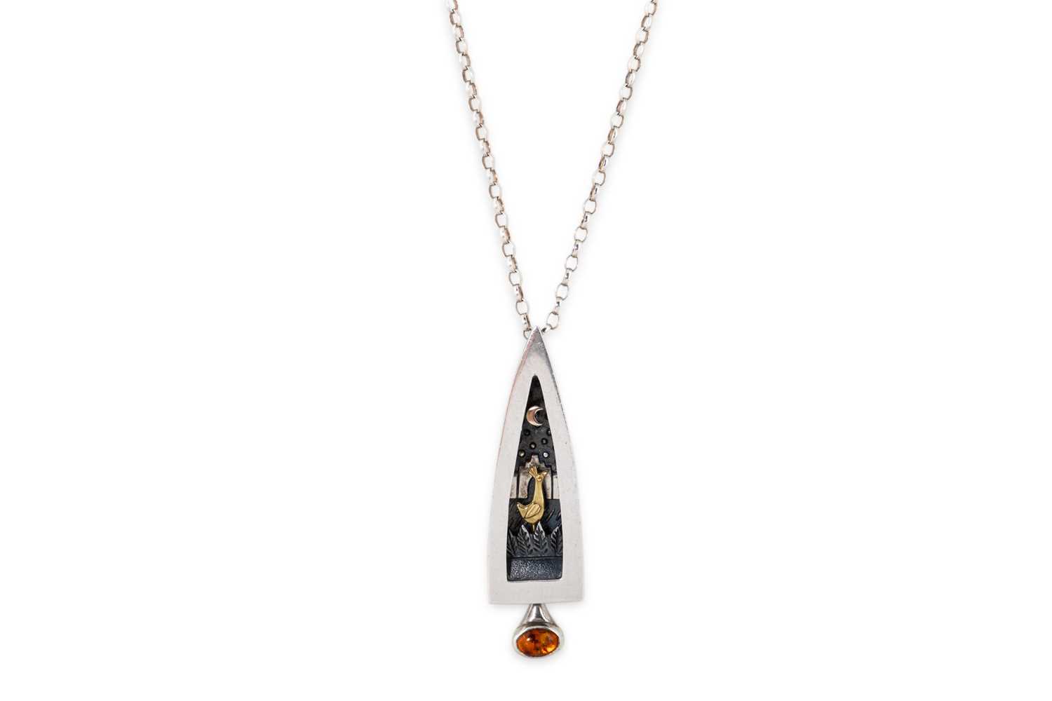 Lot 14 - A STERLING SILVER PENDANT, by Alan Ardiff,...