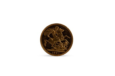 Lot 220 - A VICTORIAN FULL GOLD SOVEREIGN, dated 1887, 8g