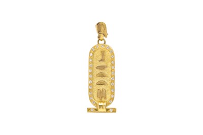 Lot 36 - AN 18CT GOLD DIAMOND SET PENDANT, modelled as...