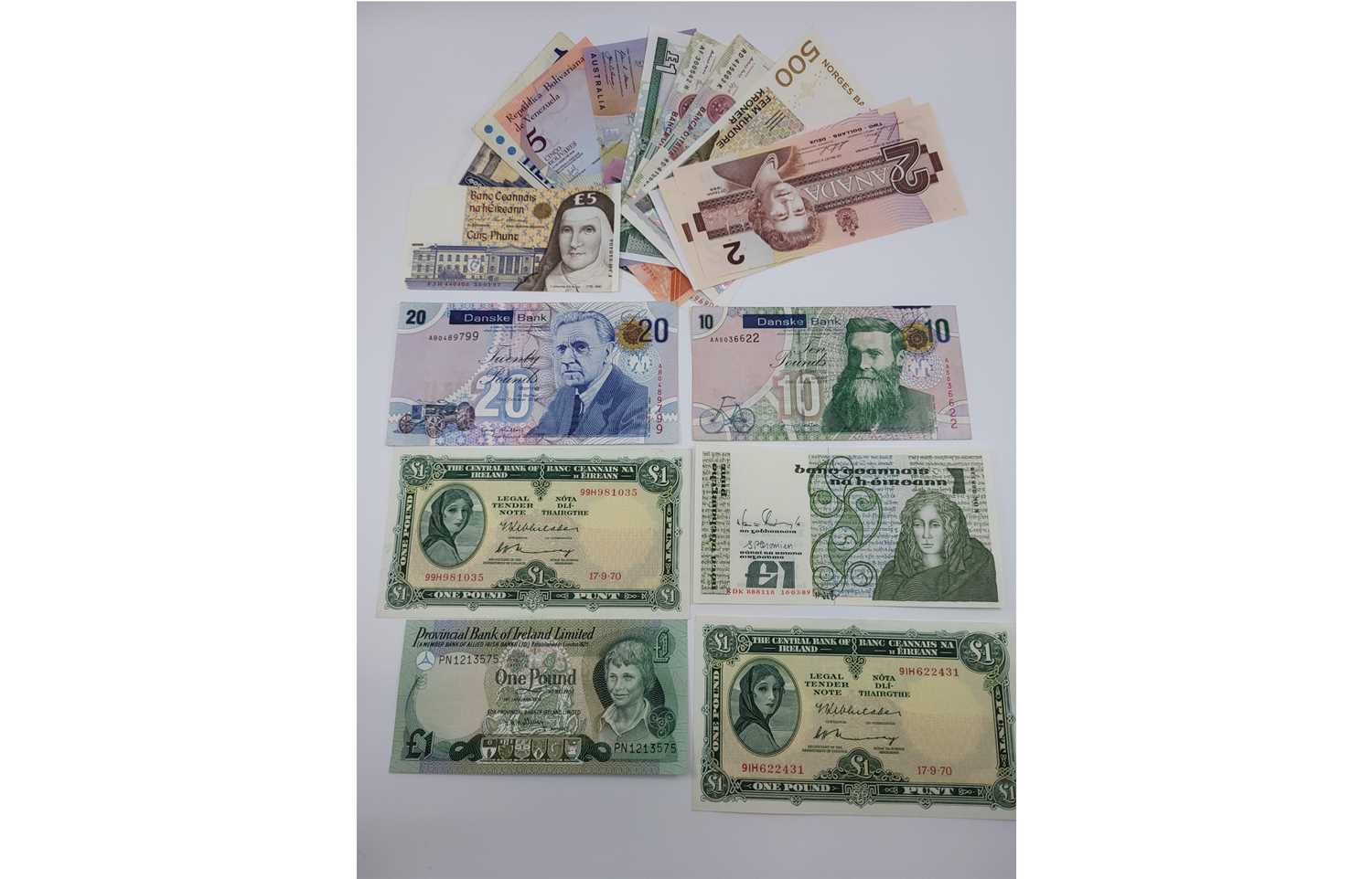 Lot 477 - A COLLECTION OF 7 IRISH BANKNOTES, to include...