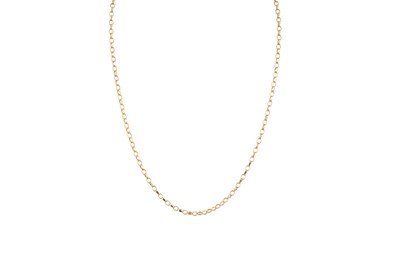 Lot 210 - A 9CT GOLD FLAT BELCHER LINK CHAIN, 10.3 g