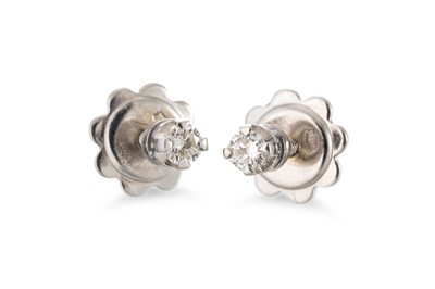 Lot 8 - A PAIR OF DIAMOND STUD EARRINGS, mounted in...