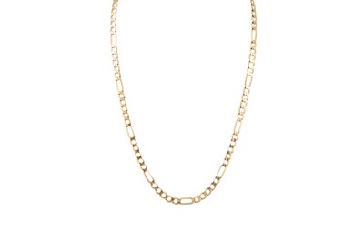 Lot 219 - A 9CT GOLD FIGARO LINK CHAIN, 24 g