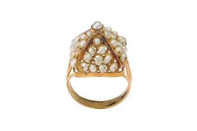 Lot 40 - A SEED AND PEARL DRESS RING, mounted in 18ct...