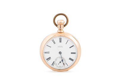 Lot 417 - AN ANTIQUE AW & CO WALTHAM 14CT GOLD...