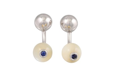 Lot 379 - A PAIR OF DIAMOND AND WHITE GOLD CUFFLINKS,...