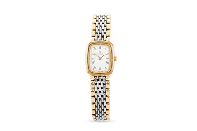 Lot 459 - A LADY'S OMEGA DE VILLE WRIST WATCH, bi-metal...