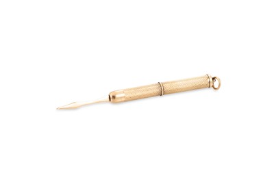 Lot 392 - A VINTAGE 9CT GOLD PROPELLING PEN, by W.M.,...