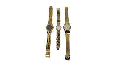 Lot 400 - TWO SEIKO WRISTWATCHES, together with a Gucci...