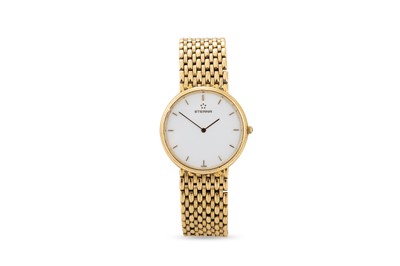 Lot 434 - AN 18CT GOLD ETERNA GENT'S WRISTWATCH, white...