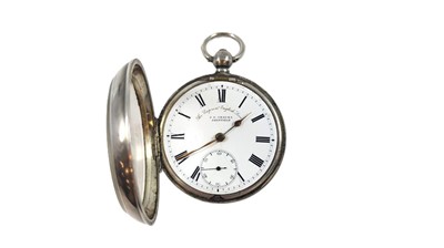 Lot 450 - A GEORGE V SILVER OPEN FACED POCKET WATCH, J.G....