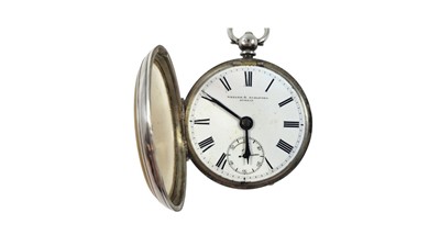 Lot 451 - AN EDWARDIAN SILVER OPEN FACED POCKET WATCH,...