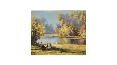 Lot 512 - LIAM KELLY (Irish Contemporary), Picnic by a...