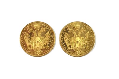 Lot 503 - TWO 1915 AUSTRIAN 1 DUCAT GOLD COINS, 0.986...