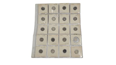 Lot 490 - TWENTY 1849-1915 ENGLISH 3d SILVER THREE PENCE...