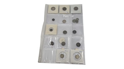 Lot 492 - ELEVEN SILVER 3d AND FIVE MAUNDY ENGLISH COINS,...