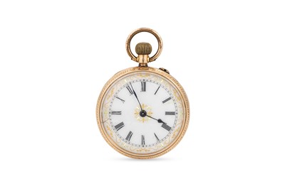 Lot 347 - AN ANTIQUE OPEN FACED POCKET WATCH, inside...
