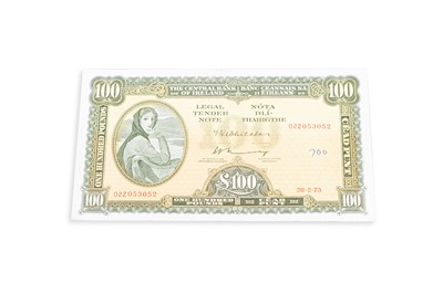 Lot 512 - A LADY LAVERY £100 IRISH BANKNOTE 26.02.73,...