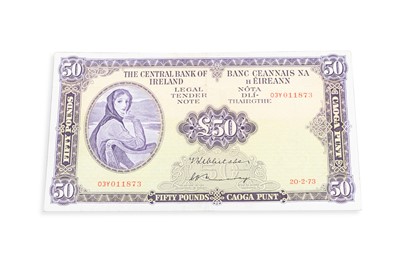 Lot 513 - A LADY LAVERY £50 IRISH BANKNOTE 20.02.73, GVF