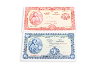 Lot 514 - A PAIR OF LADY LAVERY IRISH BANKNOTES, a £20...