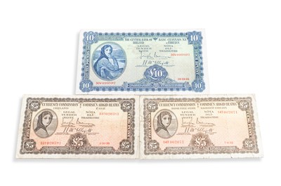 Lot 515 - THREE LADY LAVERY IRISH BANKNOTES, a £10 18.10....