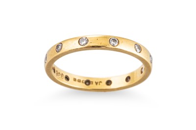 Lot 252 - A DIAMOND SET BAND RING, mounted in 18ct...