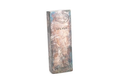 Lot 452 - A 1KG BAR OF (9990 FINE SILVER AG) stamped...