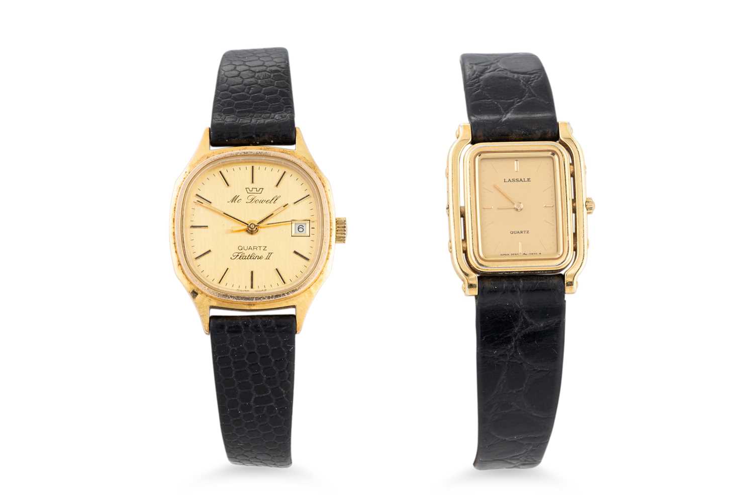Lot 349 - A GOLD-PLATED GLYCINE WRISTWATCH, champagne...