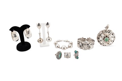 Lot 496 - A COLLECTION OF MEXICAN STERLING SILVER (.925)...