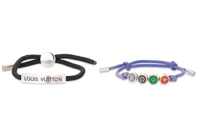 Lot 117 - TWO CORD BRACELETS, by Louis Vuitton, one...