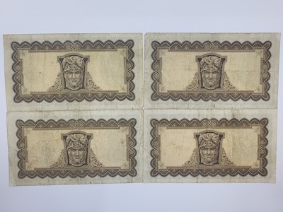 Lot 463 - FOUR LADY LAVERY IRISH WAR CODE £5 BANKNOTES,...