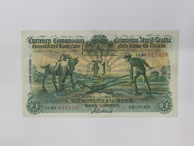 Lot 468 - A £1 PLOUGHMAN MUNSTER & LEINSTER IRISH...