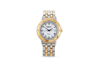 Lot 427 - A RAYMOND WEIL BI-METAL WRISTWATCH, mid-size,...