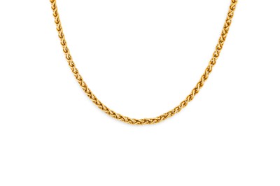 Lot 361 - AN 18CT GOLD CHAIN, rope link, 8.5 g.