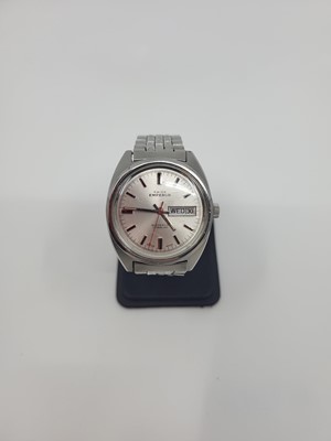 Lot 435 - A STAINLESS STEEL GENT'S SWISS EMPEROR...