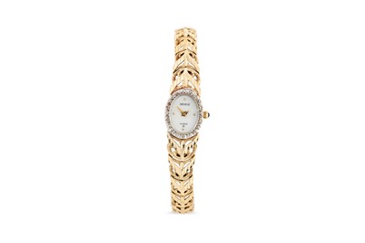 Lot 440 - A MODERN LADY'S GENEVA 14CT GOLD WRISTWATCH,...