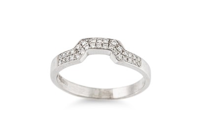 Lot 169 - A DIAMOND SHAPED BAND RING, mounted in 18ct...