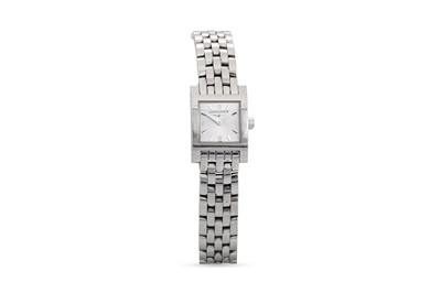 Lot 427 - A LADY'S LONGINES WRISTWATCH, small square face