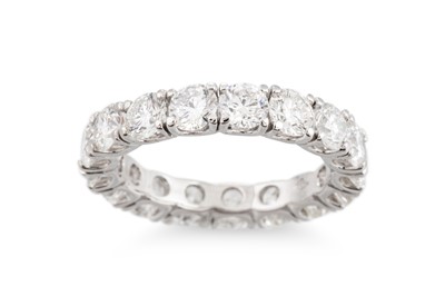 Lot 294 - A FULL BANDED DIAMOND ETERNITY RING, the...