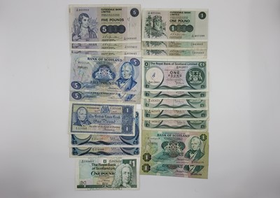 Lot 420 - A COLLECTION OF NINETEEN £1 & £5 SCOTTISH...