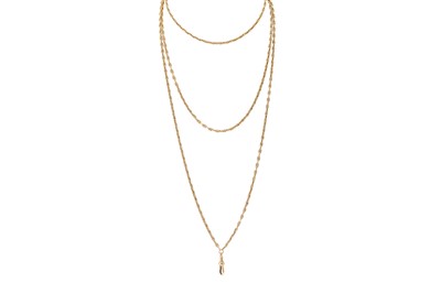 Lot 54 - A  VINTAGE 15CT GOLD MARINE LINK MUFF CHAIN,...