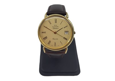 Lot 380 - A GENT'S 14CT GOLD GLYCINE “SPECTRUM” QUARTZ...
