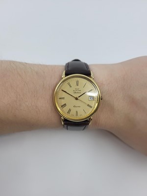 Lot 380 - A GENT'S 14CT GOLD GLYCINE “SPECTRUM” QUARTZ...