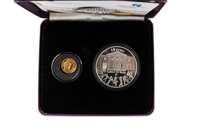 Lot 486 - A PAIR OF IRISH EURO GOLD & SILVER TWO COIN...