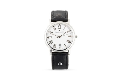 Lot 384 - A MAURICE LACROIX WRISTWATCH, stainless steel...