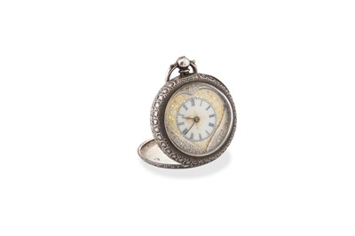 Lot 386 - A SILVER (.925) OPEN FACED POCKET WATCH