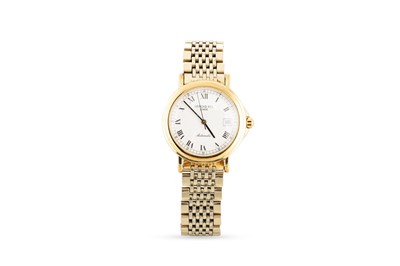 Lot 388 - A RAYMOND WEIL GOLD-PLATED WRISTWATCH, cream...